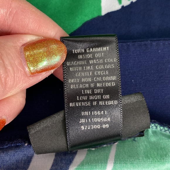 Lane Bryant White Abstract Print Tie Neck Flowy Blouse - Picture 15 of 15